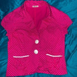 Pink polka dot top